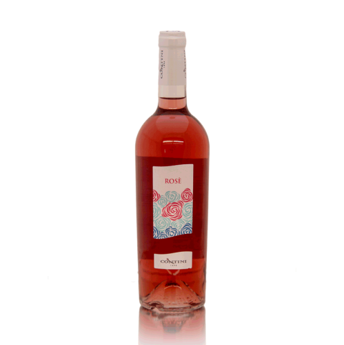 Flasche Rosewein von Contini aus Cabras, Sardinien. Nieddera Rosato