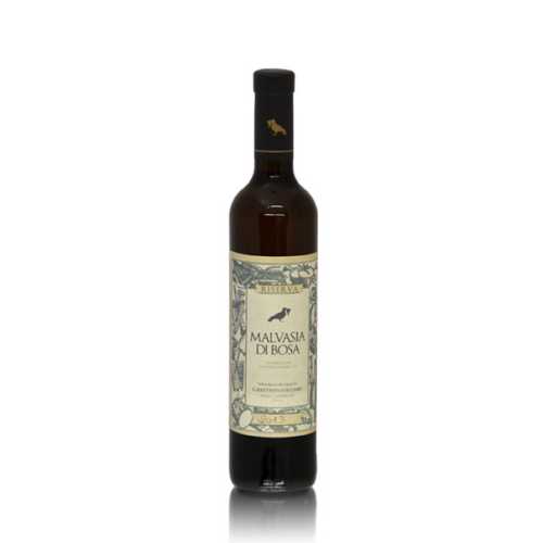 Flasche mit 0,5lt Malvasia, ein bekantner Dessertwein aus Sardinien