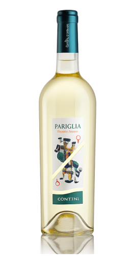 Flasche mit Vermentino di Sardegna, Pariglia, Contini