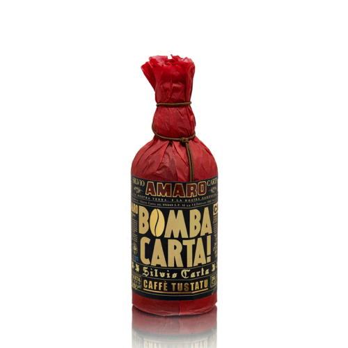 eine Flasche Amaro Bomba Carta