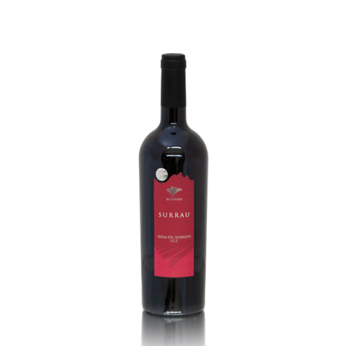 Bottle Surrau rosso IGT red wine from Sardinia
