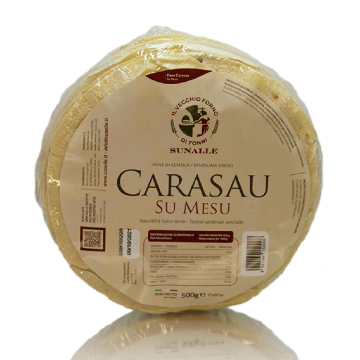 sardisches Fladenbrot, Pane Carasau, 500 Gramm