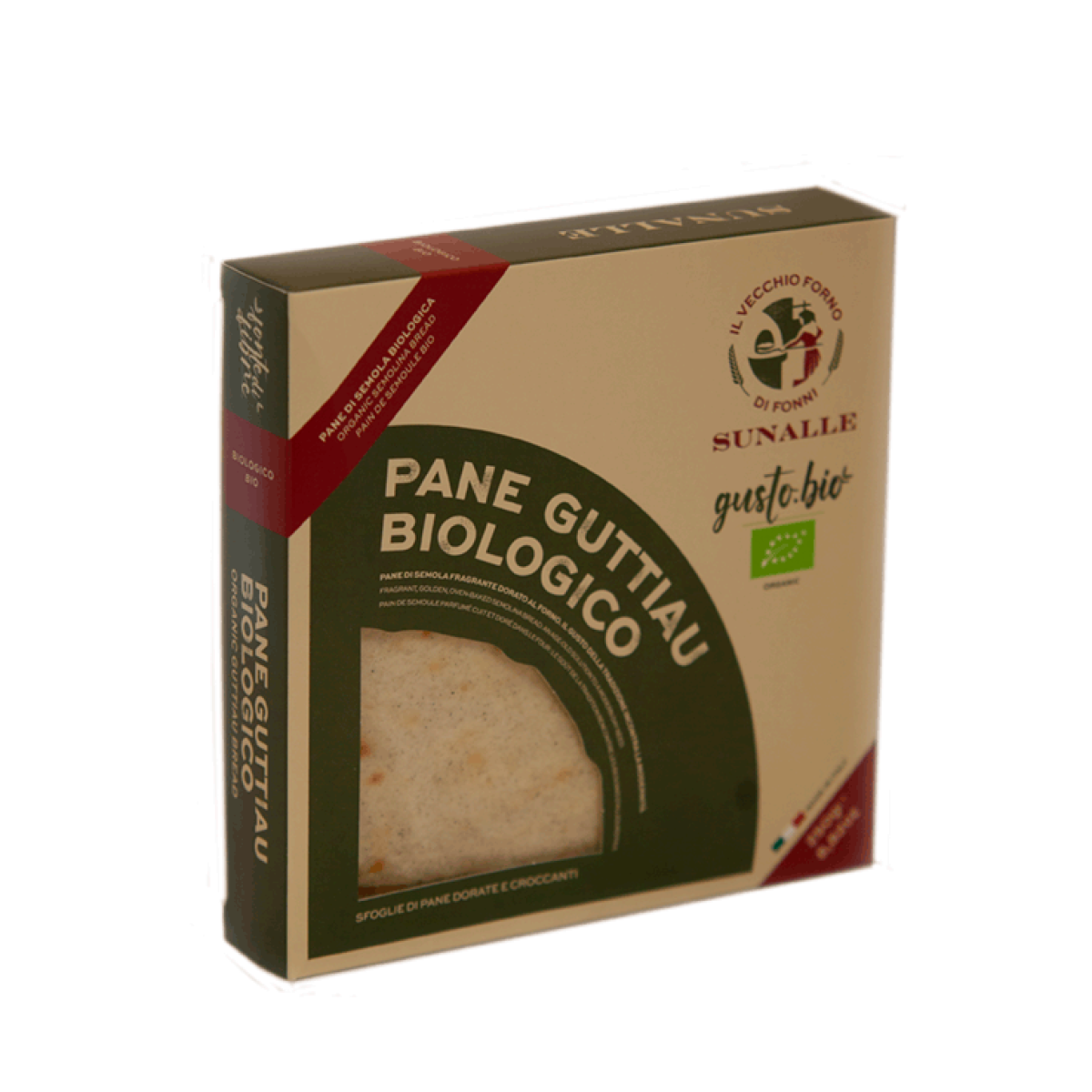sardisches Fladenbrot, Pane Guttiau bio mit Olivenöl, 250 Gramm
