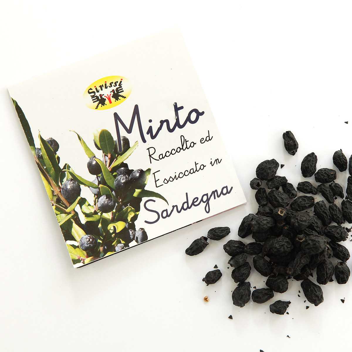 Pouch with myrtle berries