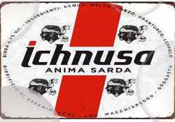 Ichnusa Vintage Blechtafel – Sardisches Flair im Retro-Stil (20 x 30 cm)